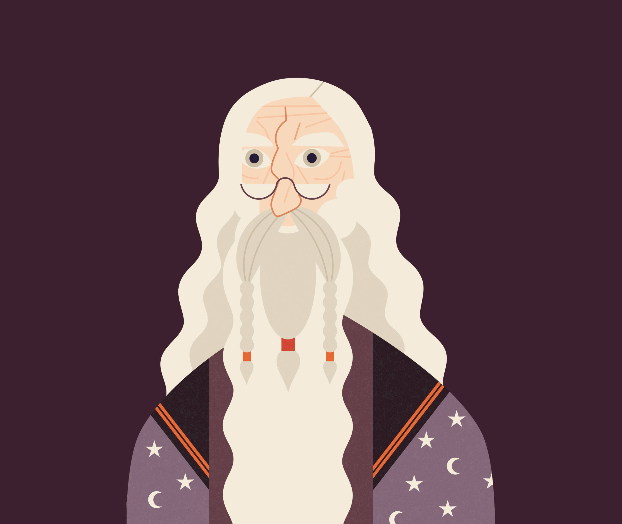 Illustration of Albus Dumbledore from the second Order of the Phoenix infographic