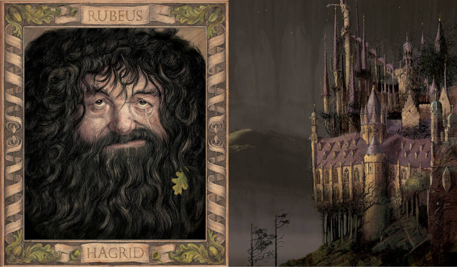 Hagrid and Hogwarts Chamber of Secrets Jim Kay