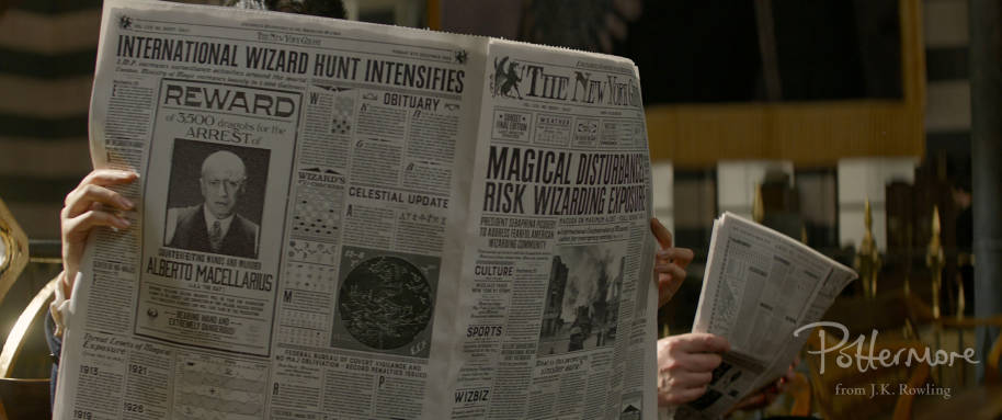 The New York wizard newspaper Fantastic Beasts teaser trailer pic 10 