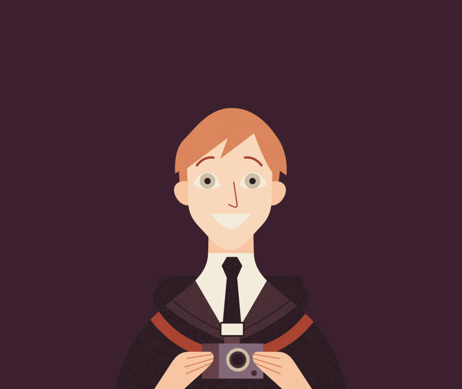 Illustration of Colin Creevey from the Dumbledore's Army infographic