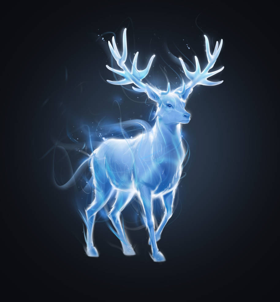 Illustration of Harry Potter's stag Patronus