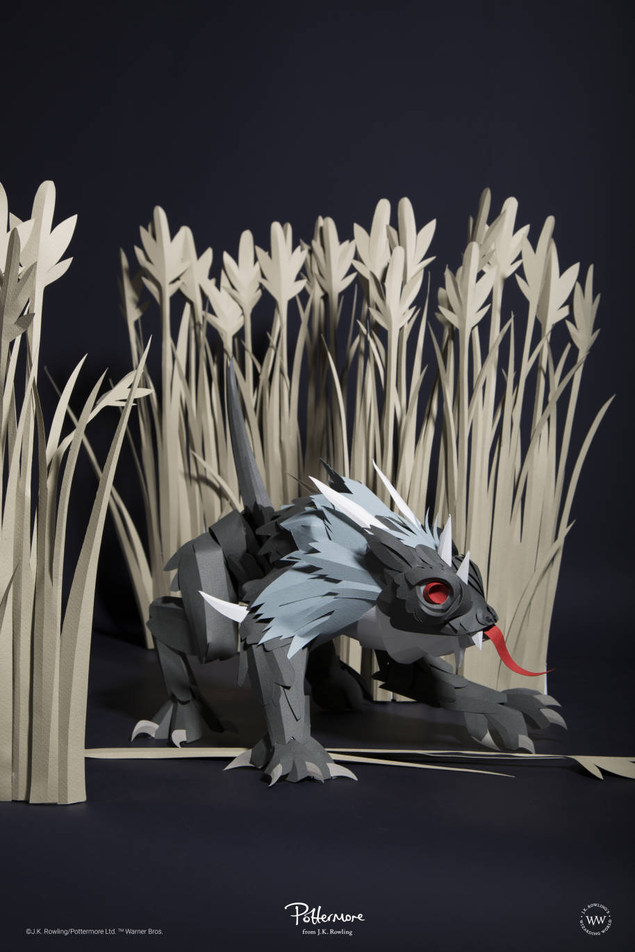 Photograph of a paper model of a Hodag, by artist Andy Singleton
