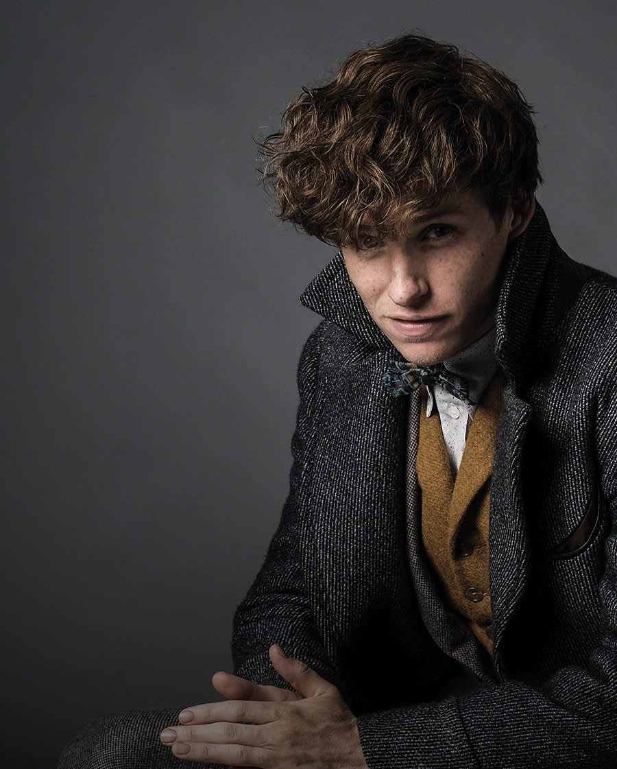 Newt Scamander looks at the camera