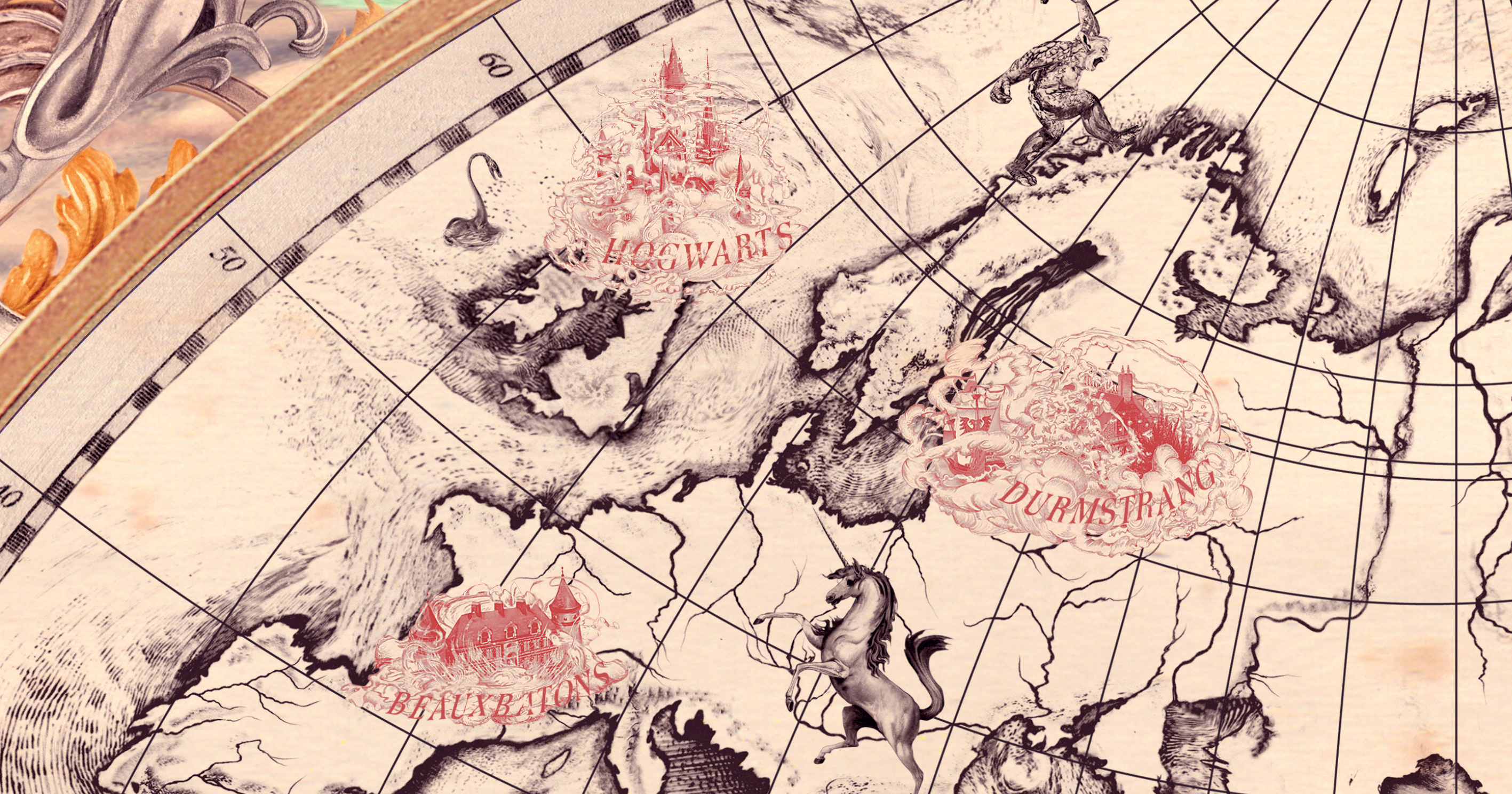 Магьосническите училища | Светът на Хари Потър Wizarding-School-Map-Europe