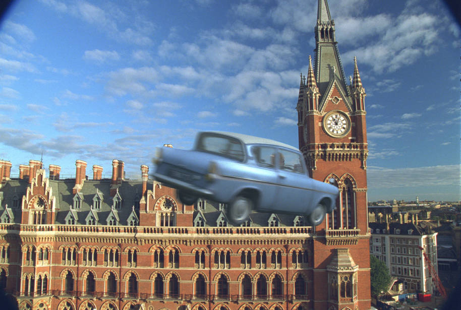 Ford Anglia leaving King's Cross station