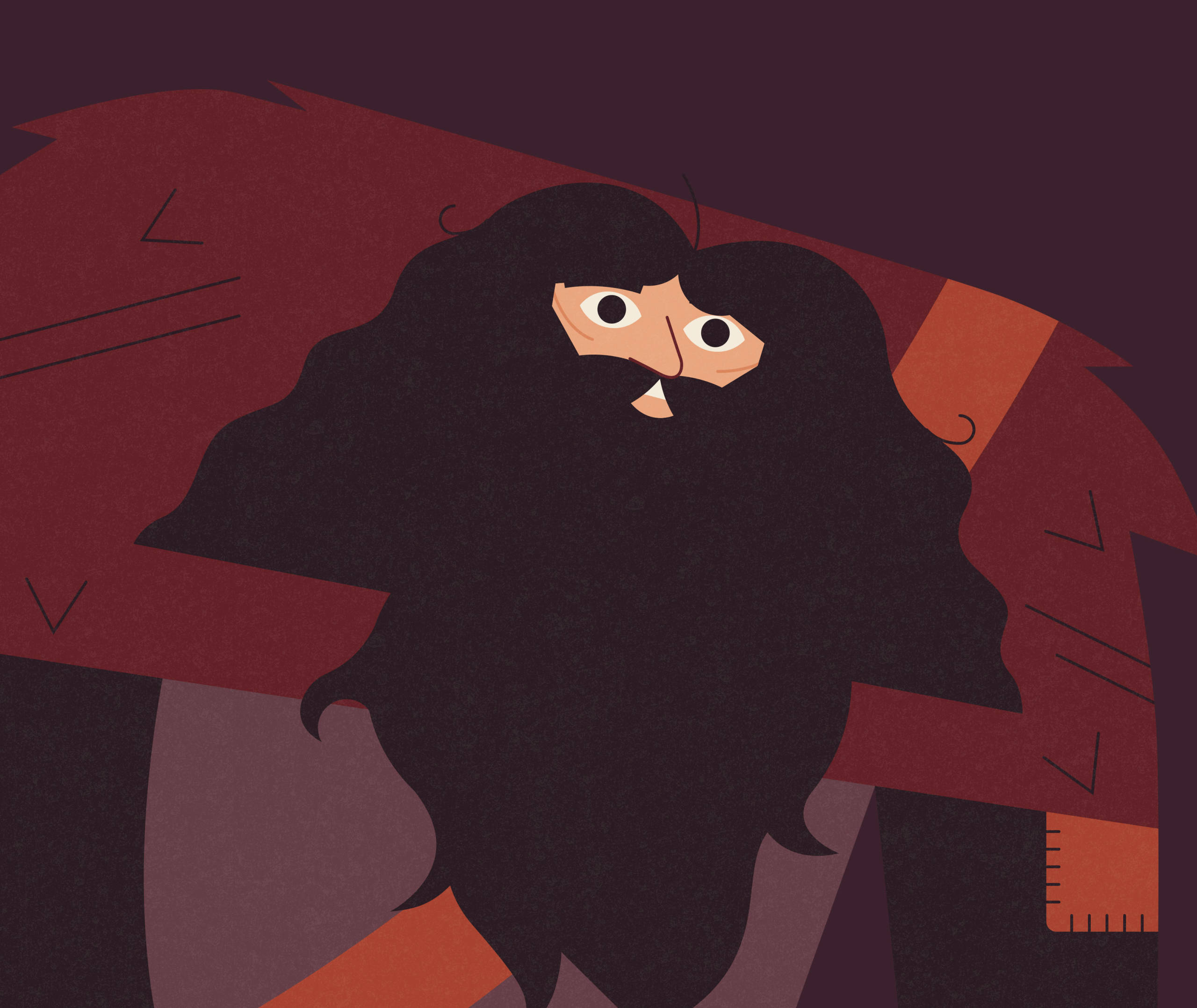 Illustration of Rubeus Hagrid from the first Order of the Phoenix infographic