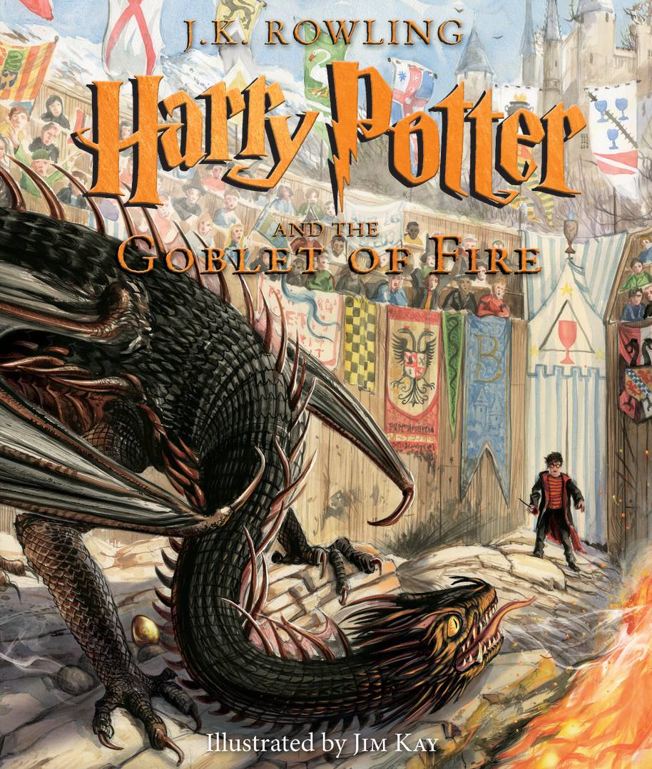 Jim Kay's Goblet of Fire cover for the illustrated edition 