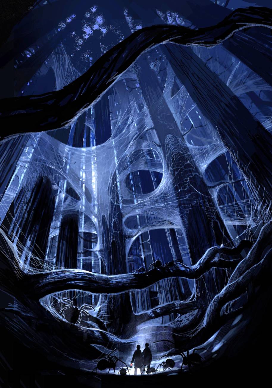 Aragog's nest in the Forbidden Forest 