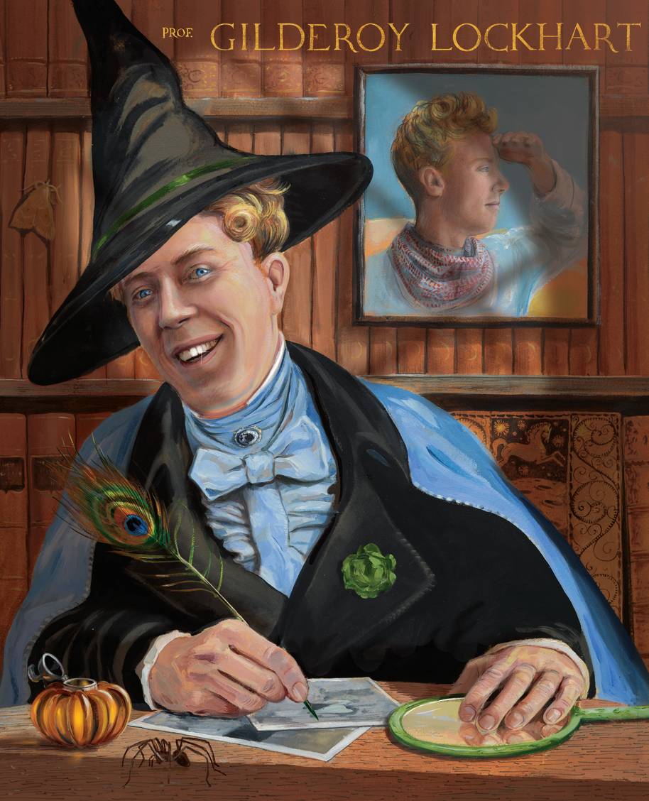 Jim Kay's illustration of Professor Lockhart, Harry Potter and the Chamber of Secrets