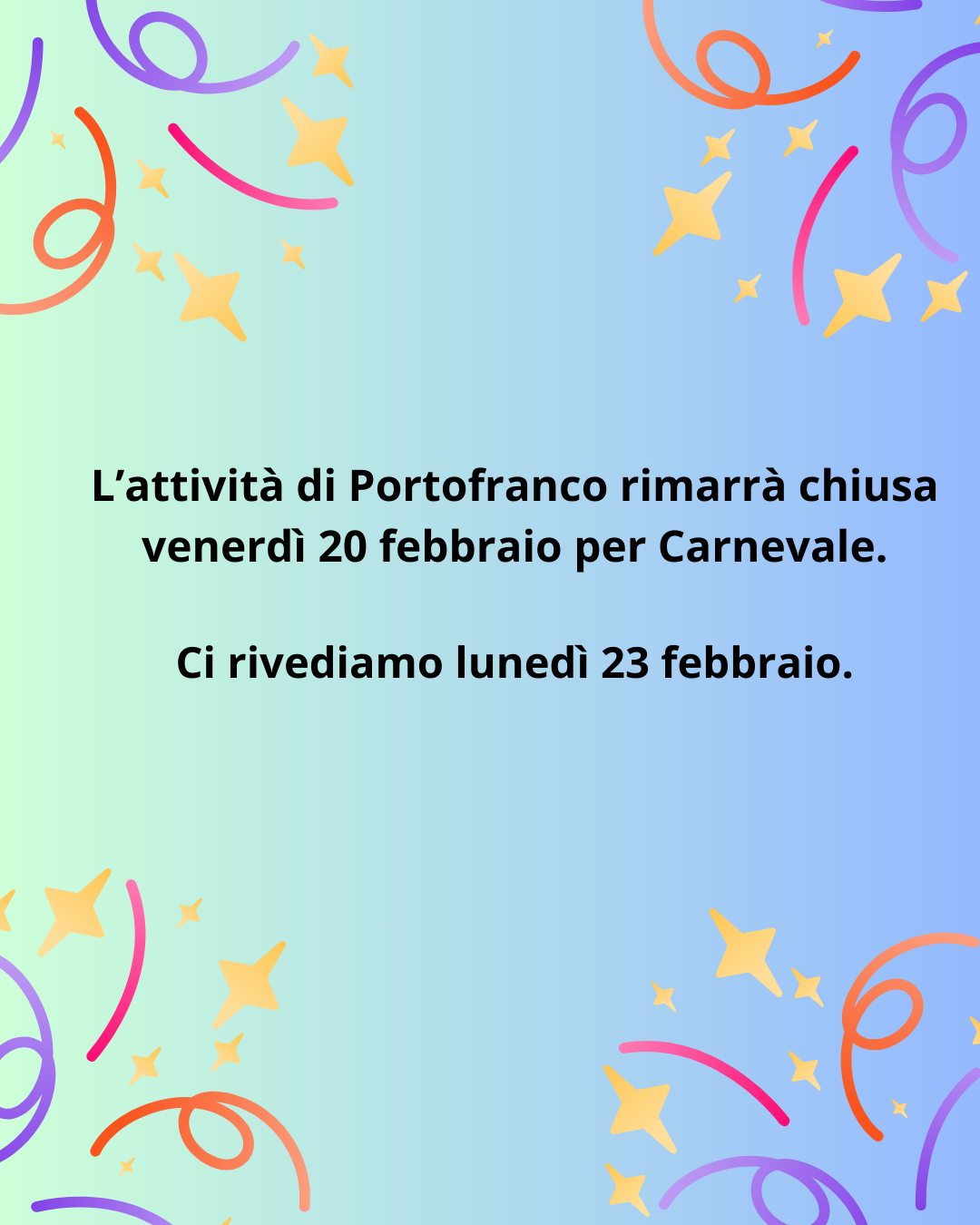 Orario del 20 febbraio 2026 Orario del 20 febbraio 2026