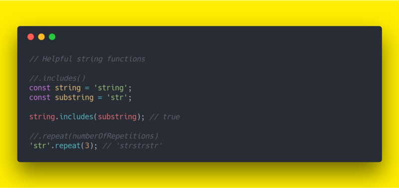 ES6 string functions