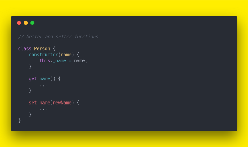 ES6 getter and setter functions