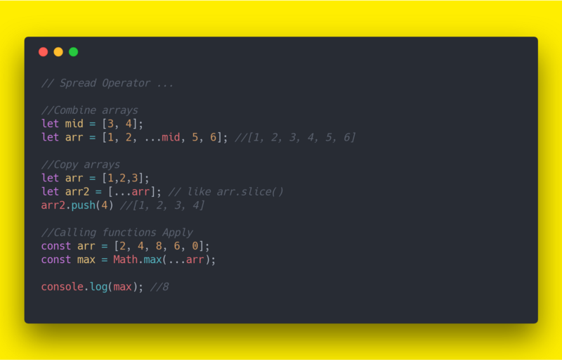 ES6 Spread Operator