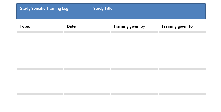 SOP training log