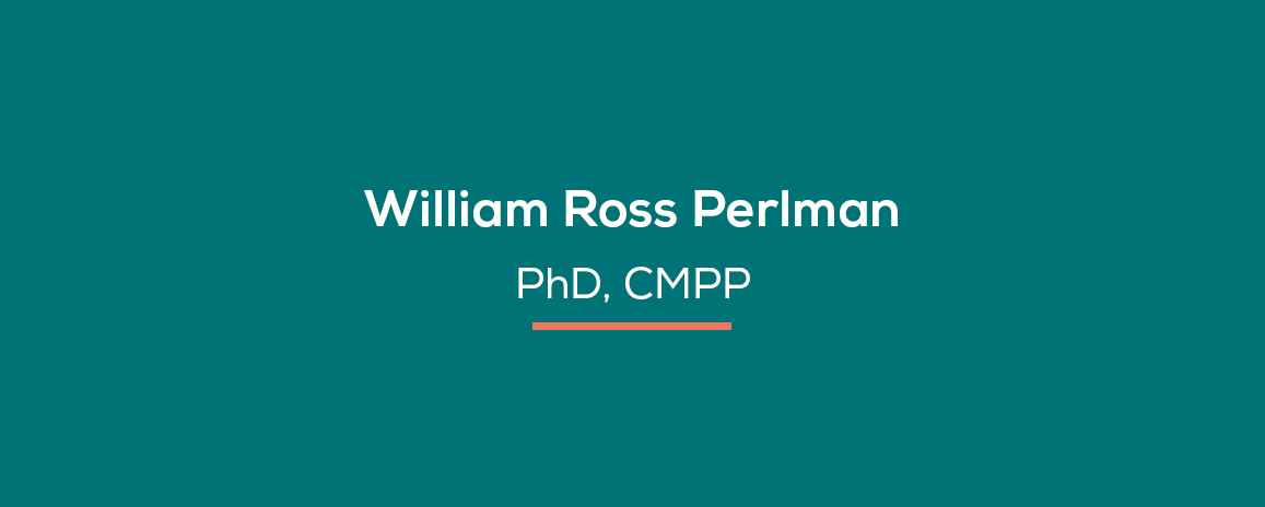 Everlywell medical reviewer William Ross Perlman name on teal background