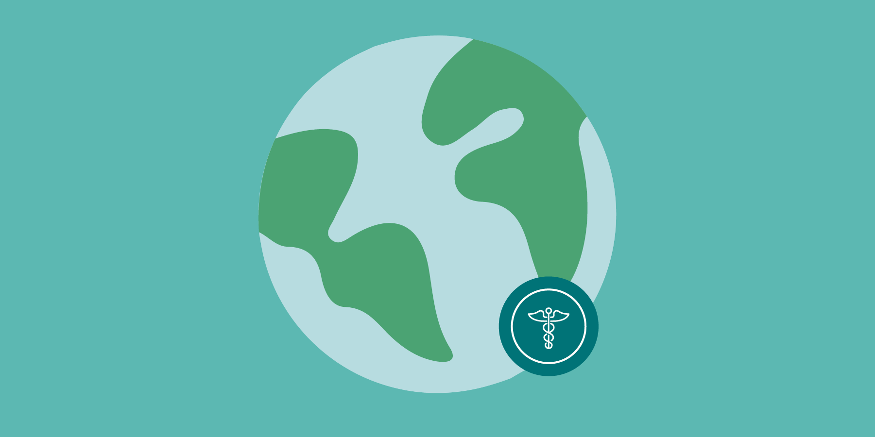 Illustration of medical symbol and the globe to represent World Hepatitis Day