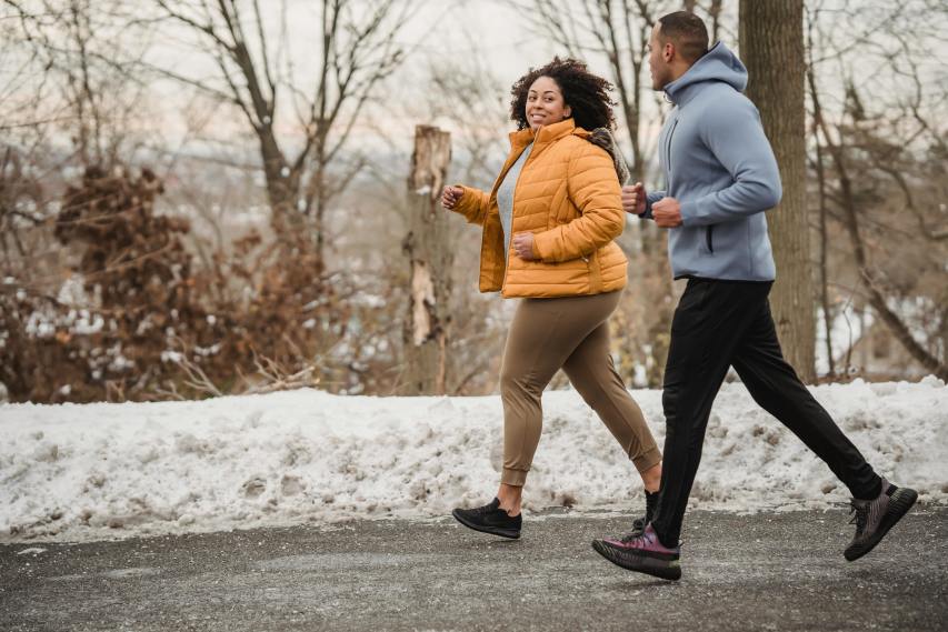 couple on a walk in jackets