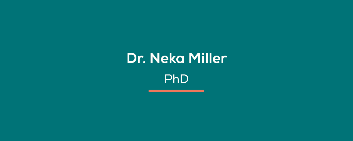 Everlywell medical reviewer Neka Miller name on teal background