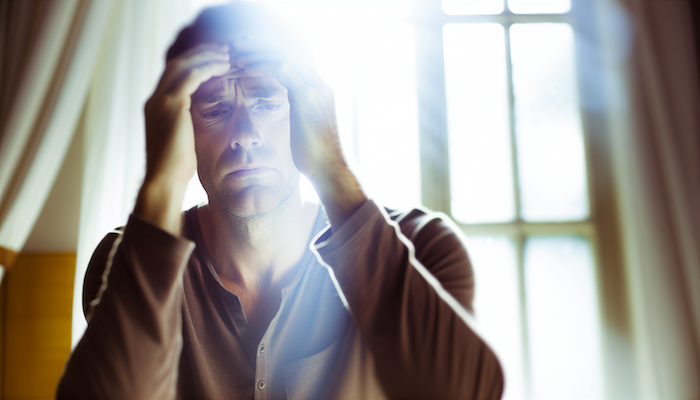 "A cozy corner with a soft blanket and a steaming cup of herbal tea on a small, rustic coffee table."