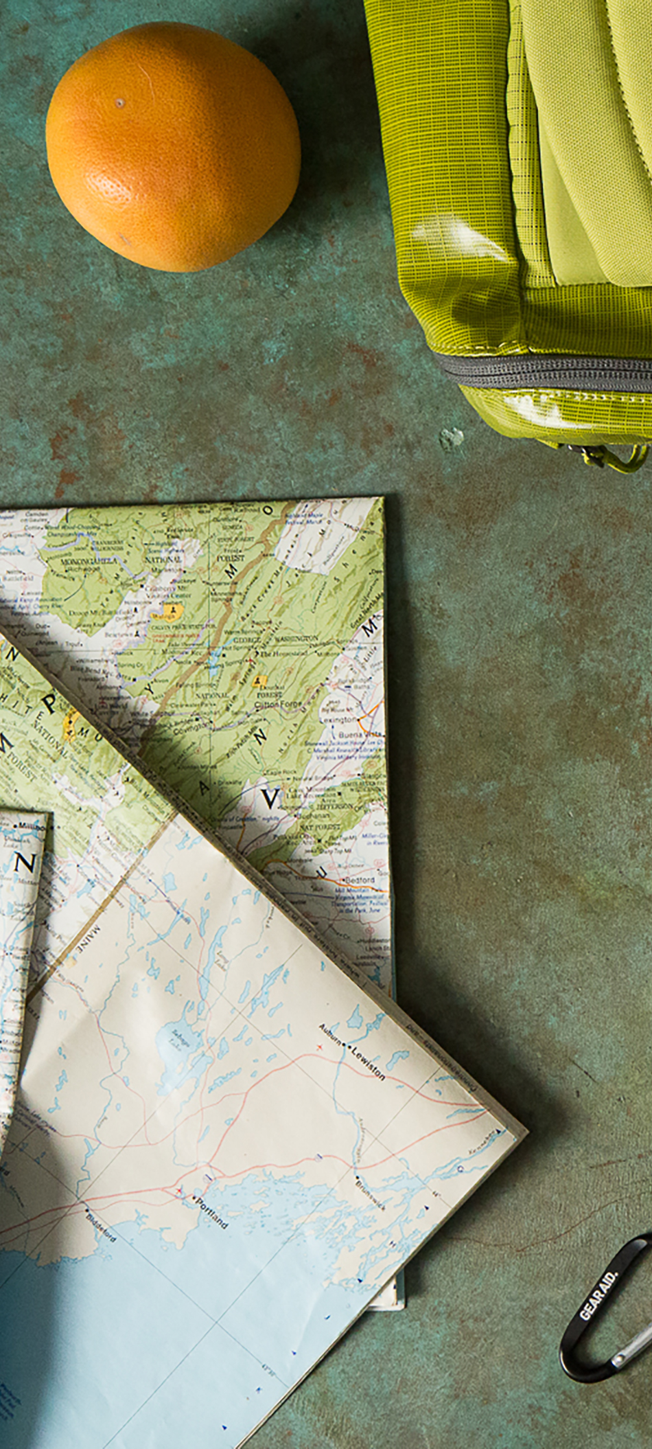 Camping gear needed to prevent lyme disease lying on table