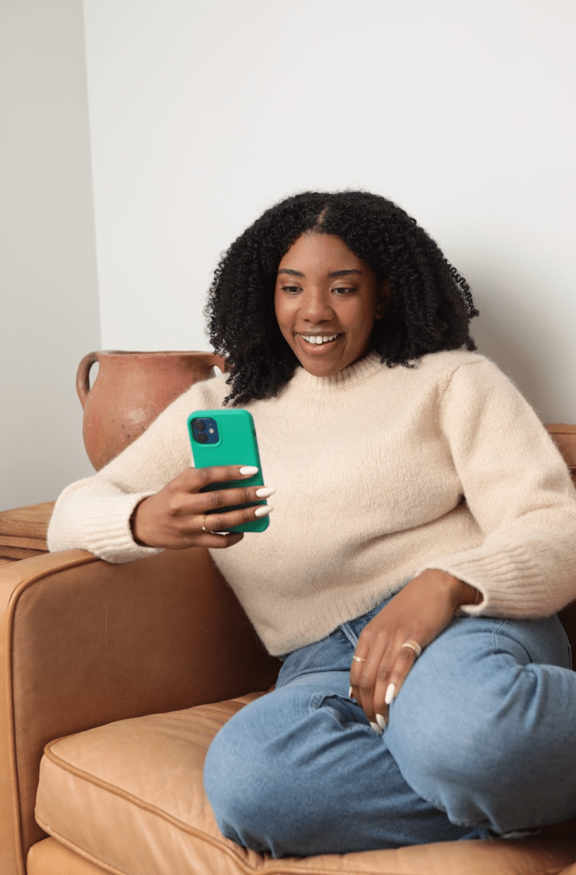 Young woman on mobile phone discussing ovulation support