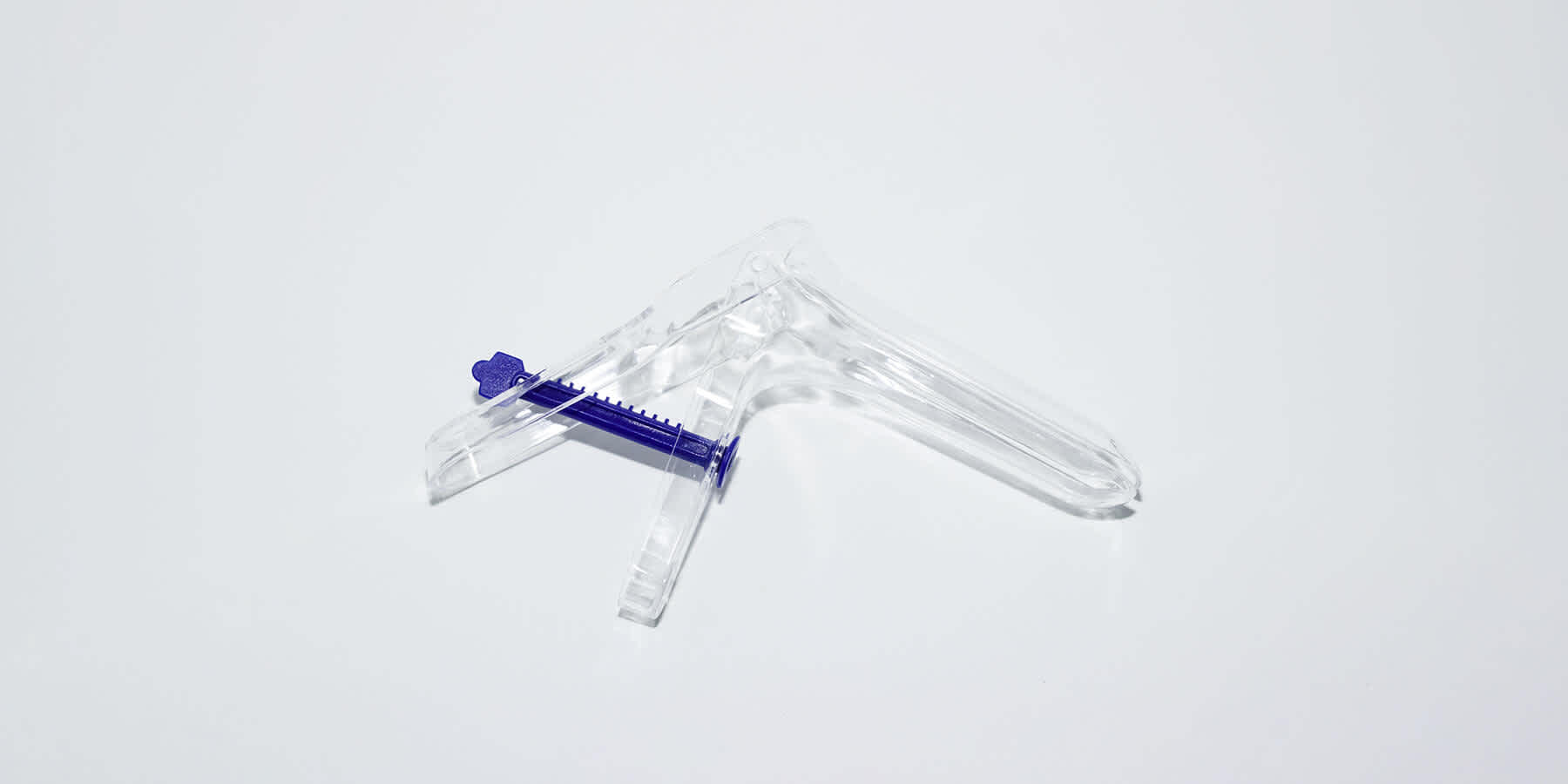 Plastic vaginal speculum used for HPV screening via pap smear test