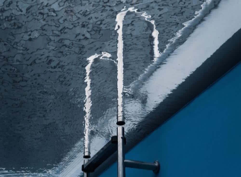 Pool with swimming ladder