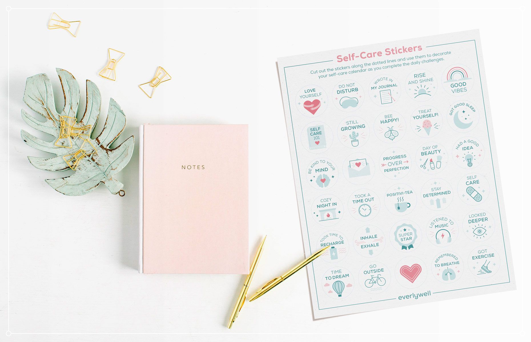 Self-Care Journal Kit  Download Self-Care Prompts, Stickers