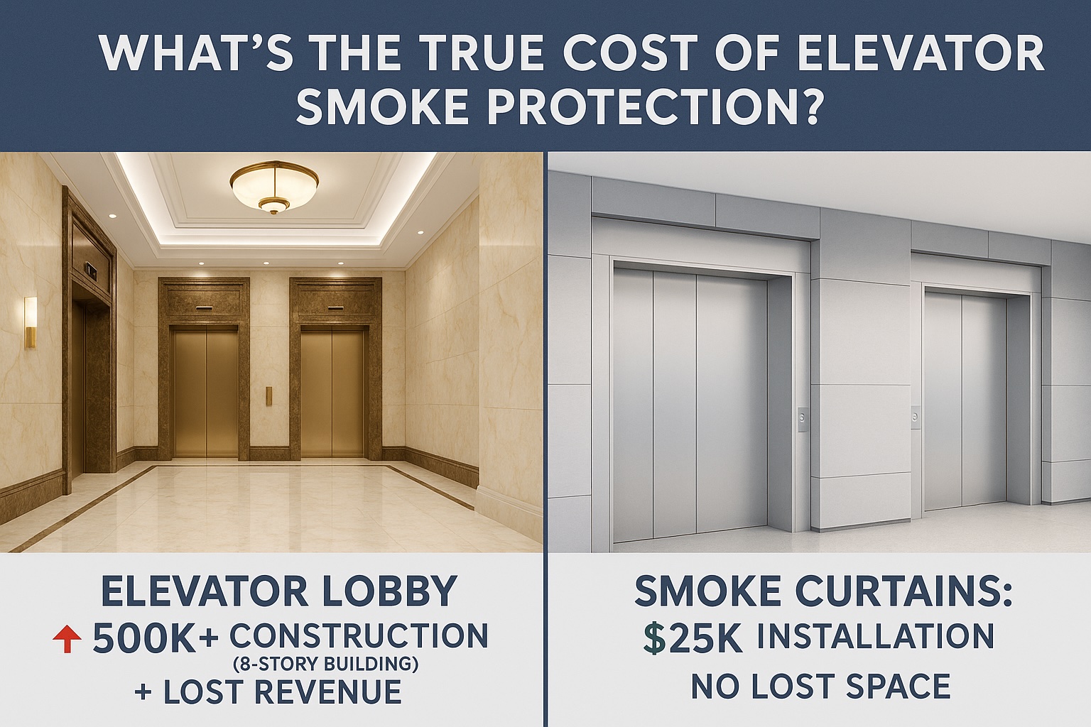 Elevator Smoke Curtains vs Elevator Lobbies: Cost Comparison 2025
