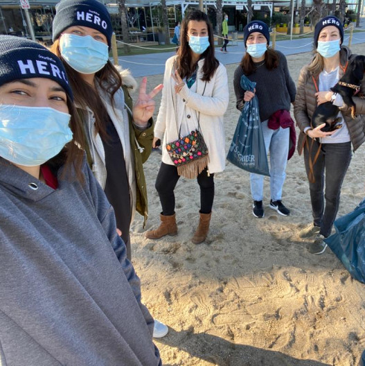 Fourthline members wearing face-masks and beanies