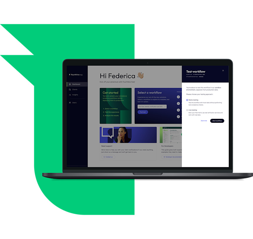 Fourthline Hub - Key functionalities