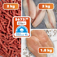Kit de Proteina Pescado, Res y Pollo a lo Grande