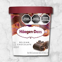 82149 WFMex Packaged HELADO DE CHOCOLATE BELGA HÄAGEN DAZS 473ML Postres