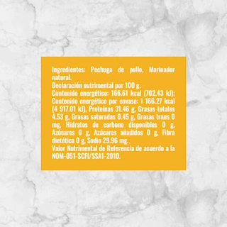 81465 CUBOS DE PECHUGA DE POLLO Info Nutrimental