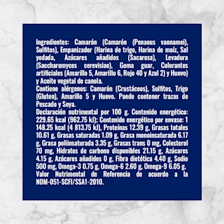 80220 CAMARONES EMPANIZADOS 41 50 SIN COLA COCIDOS Info Nutrimental