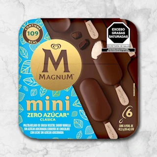 82196 WFMex Packaged PALETAS MAGNUM MINI CERO AZÚCAR 6 55ml Postres