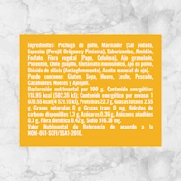 81826 FILETES DE PECHUGA DE POLLO CHIMICHURRI Info Nutrimental