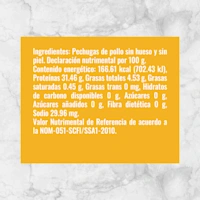 81120 PECHUGA DE POLLO SIN PIEL Y SIN HUESO Info nutrimental