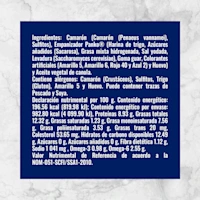 80222 CAMARONES EMPANIZADOS CON PANKO 41 50 CON COLA COCIDOS Info Nutrimental