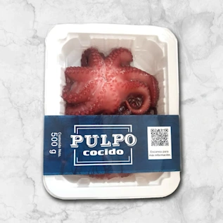 82229 WFMEX PACKAGED PULPO COCIDO SKIN PACK 500G PESCADOS
