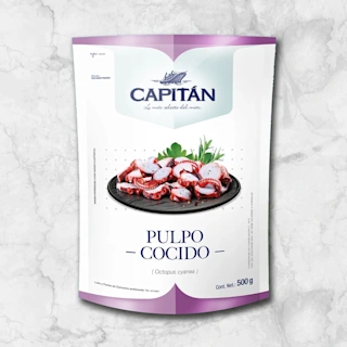 82019 WFMex Packaged PULPO COCIDO PICADO 500G Pescados y mariscos