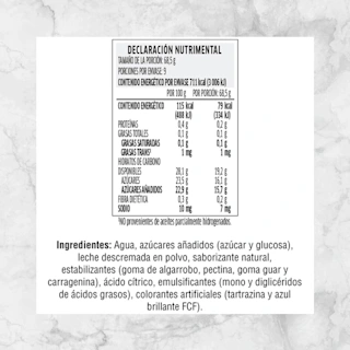 82199 NIEVE DE LIMÓN HOLANDA 900ml Info Nutrimental