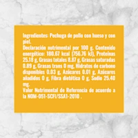 81119 PECHUGA DE POLLO CON HUESO CON PIEL Info nutrimental