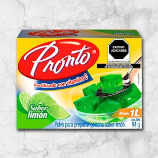 82272 WFMex Packaged PRONTO GELATINA LIMON 84 G Secos