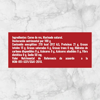 81049 BISTEC DE NEW YORK CHOICE Info nutrimental