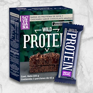 CAJA CON BARRAS DE PROTEÍNA SABOR CHOCOLATE AMARGO