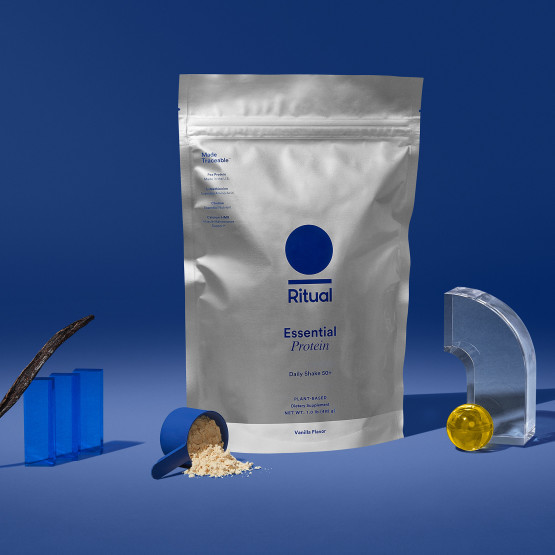 Photo of Ritual Essential Protein photographed against a blue backdrop