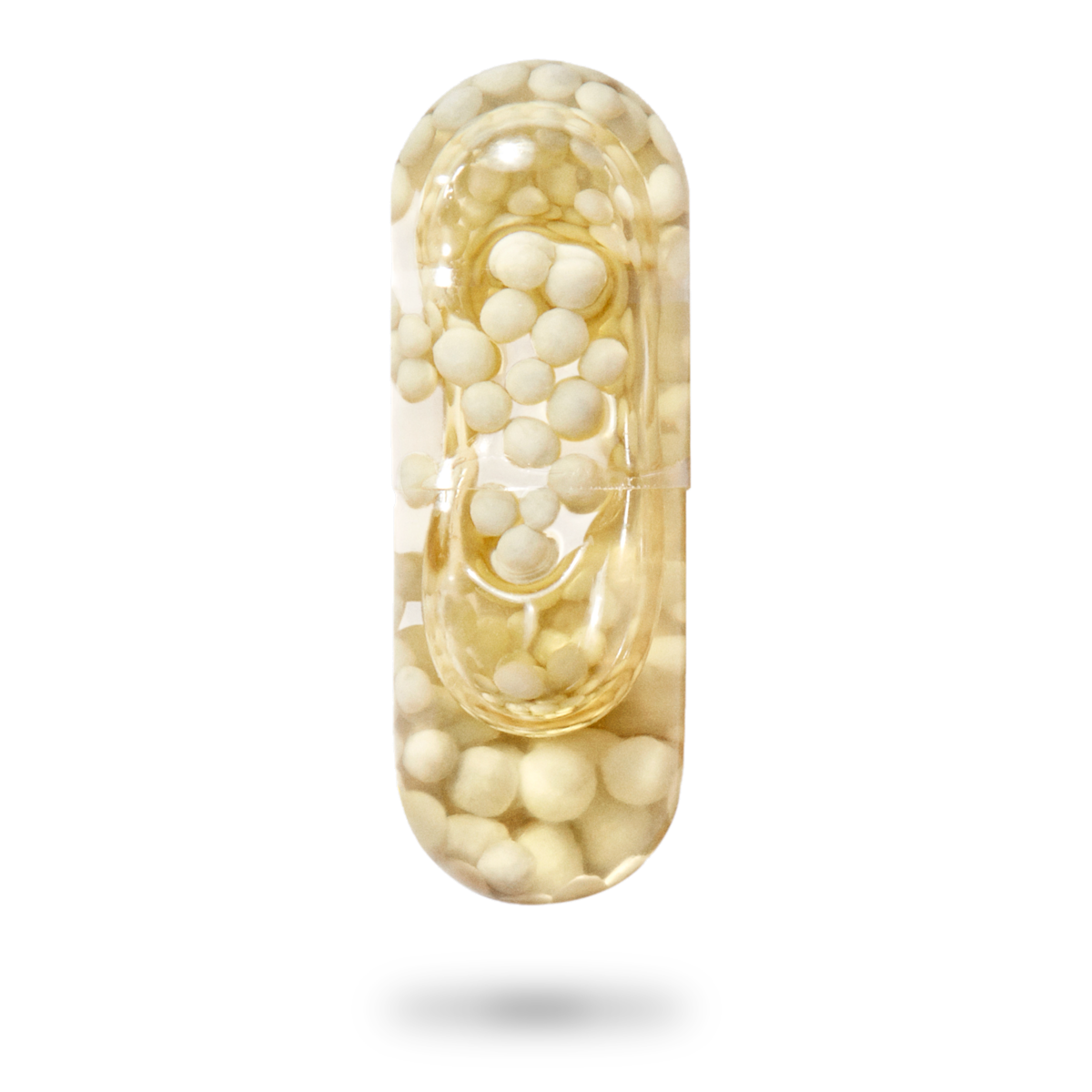 A capsule on a transparent background.