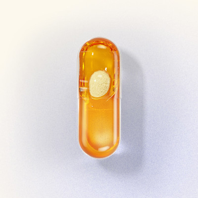Ritual HyaCera™ capsule on a gradient background