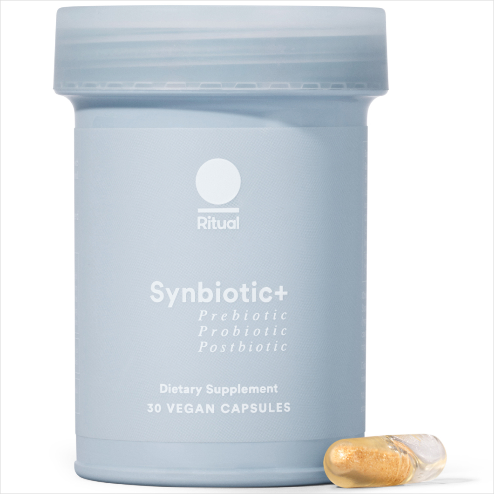 Ritual Synbiotic+ | 3-in-1 Probiotic, Prebiotic & Postbiotic Supplement | Vegan-Friendly